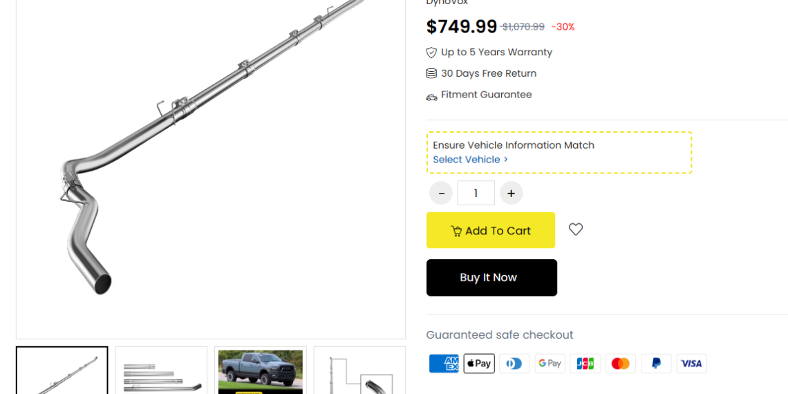 5 DPF Delete Race Pipe for 2019 2022 Ram 2500 3500 6.7L Cummins